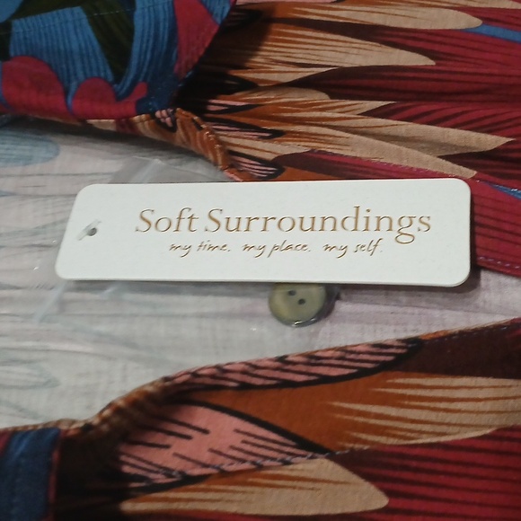 NWT Soft Surroundings Multicolor Patterned Women's Dress, SzM - Picture 8 of 9